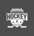 hockey logo design vector image vector image