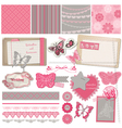 scrapbook design elements - vintage lace butterfly vector image