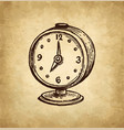 vintage alarm clock vector image vector image