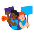 crowd women feminist vector image vector image