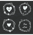set of floral frames vector image
