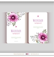abstract watercolor cards flowers vector image vector image