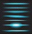 blue shine stars with glitters effect graphic vector image vector image