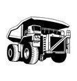 american truck - black and white vector image