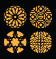 circle round mandala coasters pattern geometric ve vector image