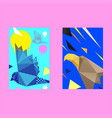 colorful cover trendy design template polygonal t vector image