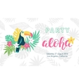 hawaiian party banner template vector image