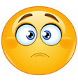 slightly frowning emoticon vector image