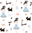 creative kids seamless pattern childish texture vector image