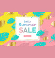 hot summer sale template banner trendy summer vector image