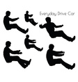 man in driving car pose vector image
