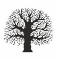 tree silhouette on white background vector image