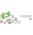 lined outline workplace vector image vector image