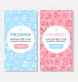pregnance banner poster card ad vertical set vector image