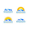real estate logo design realty logo vector image