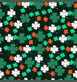 seamless pattern with four leaf clover graphics vector image