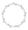 cute and simple floral wreath isolated vector image