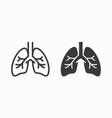human lungs icon sign vector image vector image