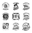 old grunge effect tee print design set vector image
