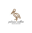 simple minimalist flamingo pelican stork heron vector image