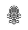 king bong weed hawaiian tiki sclupture vector image