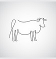 one line cow design silhouette vector image