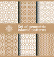 set seamless islamic patterns vector image