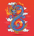 colorful traditional chinese oriental dragon vector image vector image