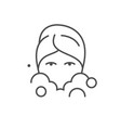 face washing line outline icon vector image