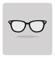 flat icon black glasses vector image vector image