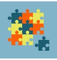parts of multicolor puzzles vector image