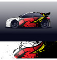rally car decal graphic wrap vector image