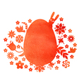 red egg mix vector image vector image