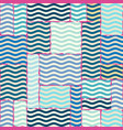 blue waves pattern in patchwork style vector image