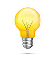lamp idea icon object yellow light white vector image