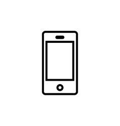 Cell phone line outline frame smartphone simple Vector Image