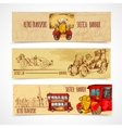 vintage transport banners vector image vector image