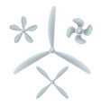 aircraft screw set airplane propellers on white vector image