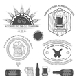 beer emblems labels and design elements vector image