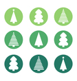 flat design christmas tree set vector image