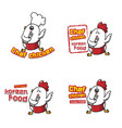 chicken chef vector image