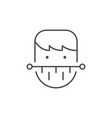 face recognition line outline icon vector image
