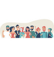 group happy young casual people vector image