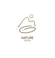minimal doodle landscape logo vector image
