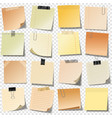 realistic blank sticky notes with clip binder vector image