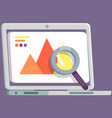 financial accounting work with statistic app vector image
