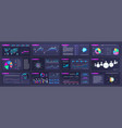 infographic dashboard mockups with pie charts vector image vector image