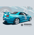 japanese old drift car vector image vector image