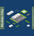 urban isometric skyscraper vector image