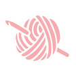 yarn-ball-crochet-lcon-logo vector image
